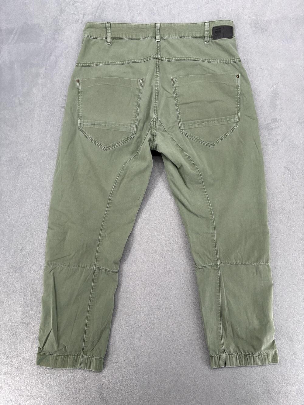 G-STAR RAW Pants Womens 26 Green Cargo Tapered Ankle Zip Cuffed Pockets y2K - Picture 2 of 12